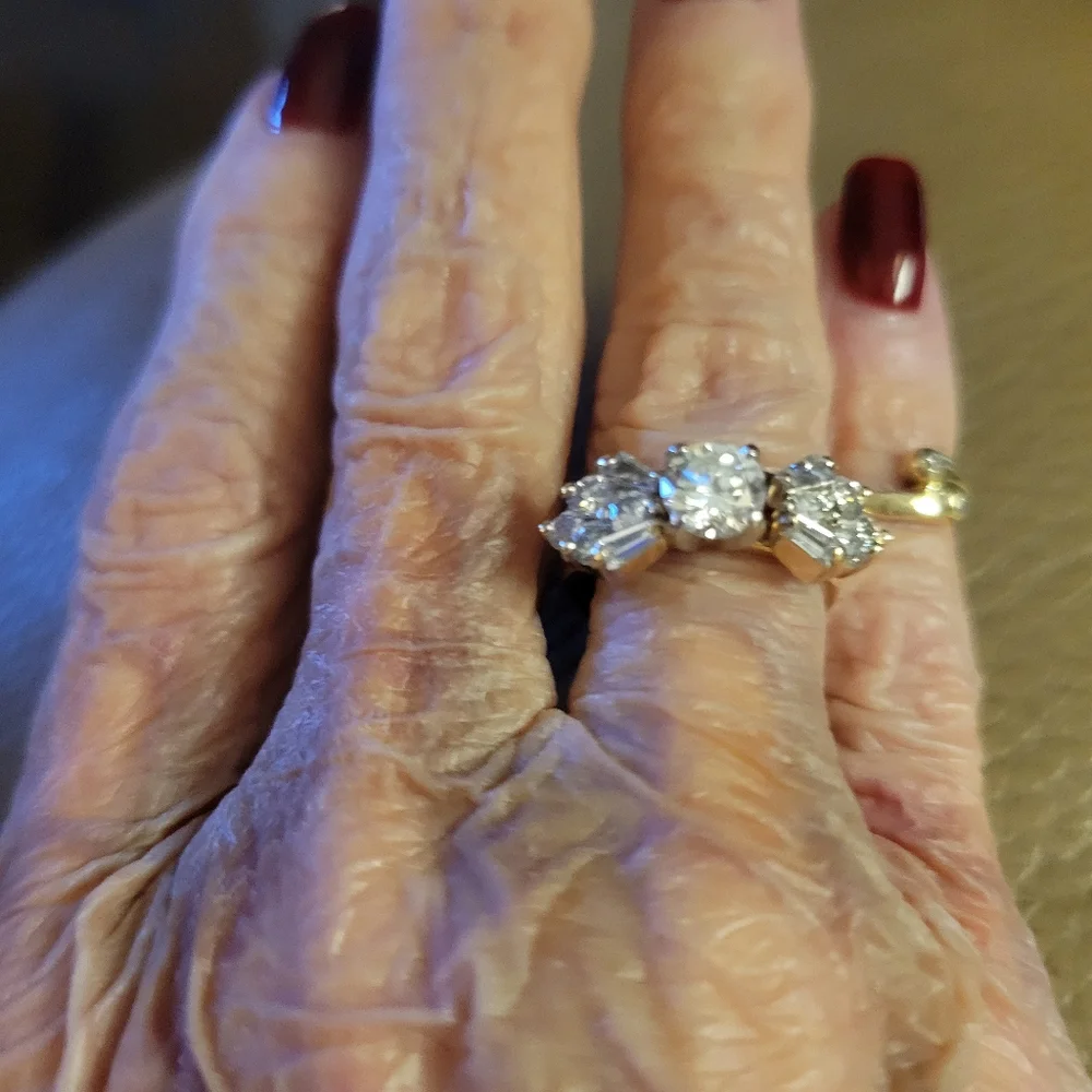 Yellow Gold And Diamond Wedding Set - Picture 3 of 10